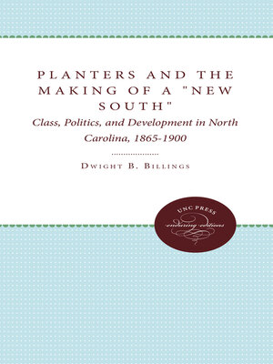 cover image of Planters and the Making of a "New South"
